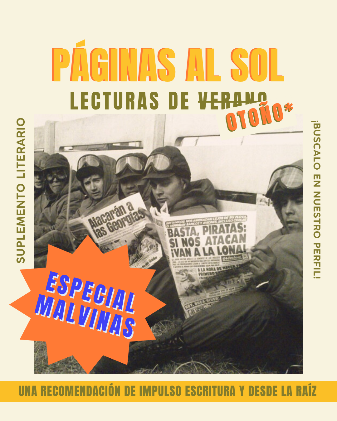 Malvinas en la memoria: el suplemento literario ‘Páginas al sol’